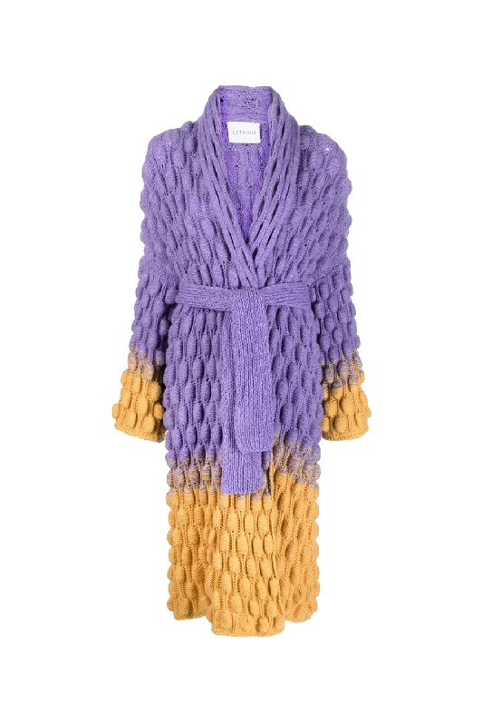 Emma Cashmere Coat Striped Polka Dot Solid