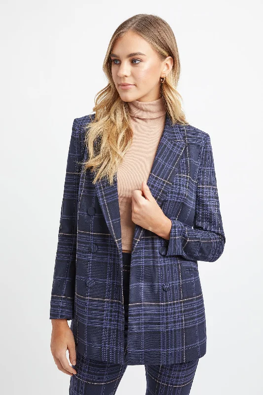 Brooklyn Check Blazer Women's Pencil Blazer