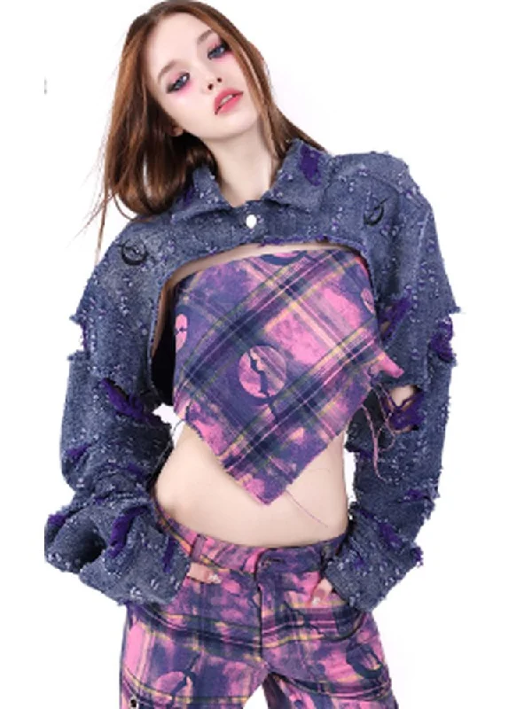 Hole Denim Sunscreen Short Jacket【s0000002540】 Appliqued Jacket Beaded Jacket Sequined Jacket Appliqued Jacket Beaded Jacket Sequined Jacket Hole Denim Sunscreen Short Jacket【s0000002540】 Appliqued Jacket Beaded Jacket Sequined Jacket Appliqued Jacket Beaded Jacket Sequined Jacket