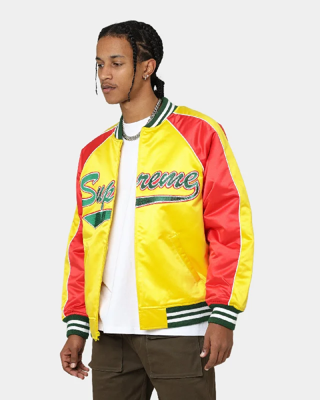 Supreme X Mitchell & Ness Sequin Logo Varsity Jacket Gold Bomber Jacket Anorak Windbreaker Bomber Jacket Anorak Windbreaker Supreme X Mitchell & Ness Sequin Logo Varsity Jacket Gold Bomber Jacket Anorak Windbreaker Bomber Jacket Anorak Windbreaker