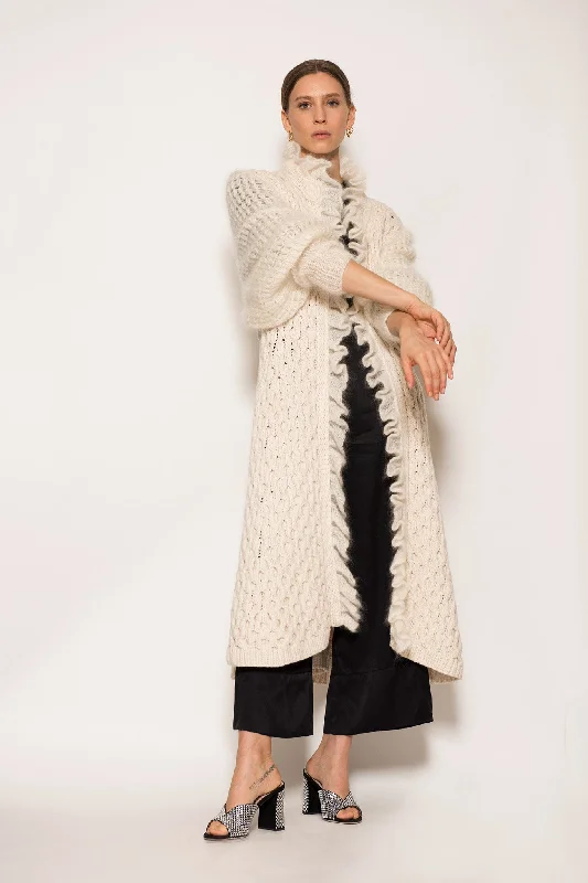 Amber Cashmere & Silk Sleeve Coat Trapeze Tunic Caftan