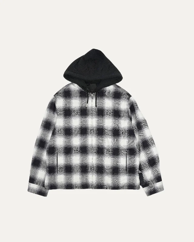 Hooded Checkered Flannel Jacket Faux Fur Jacket Real Fur Jacket Shearling Jacket Faux Fur Jacket Real Fur Jacket Shearling Jacket