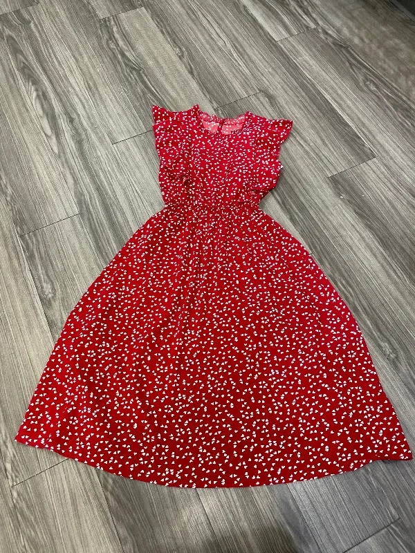 Dress Casual Midi By Clothes Mentor In Red, Size: M