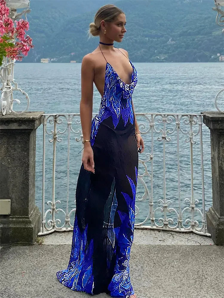 FashionSierra - Contrast Sheer See-Through Slim Summer Fashion Holiday Beach Party Women Halter Casual Dress FashionSierra - Contrast Sheer See-Through Slim Summer Fashion Holiday Beach Party Women Halter Casual Dress
