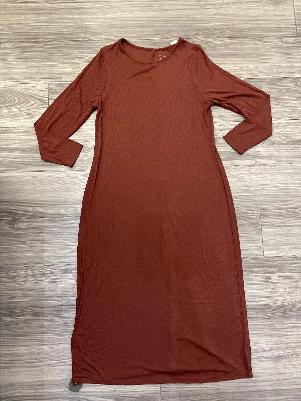 Dress Casual Maxi By A New Day In Brown, Size: Xl