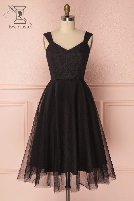 Ketty Dark | Black Tulle Dress