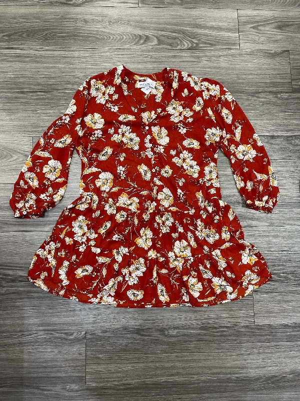 Dress Casual Midi By Emma And Michele In Floral Print, Size: 1x