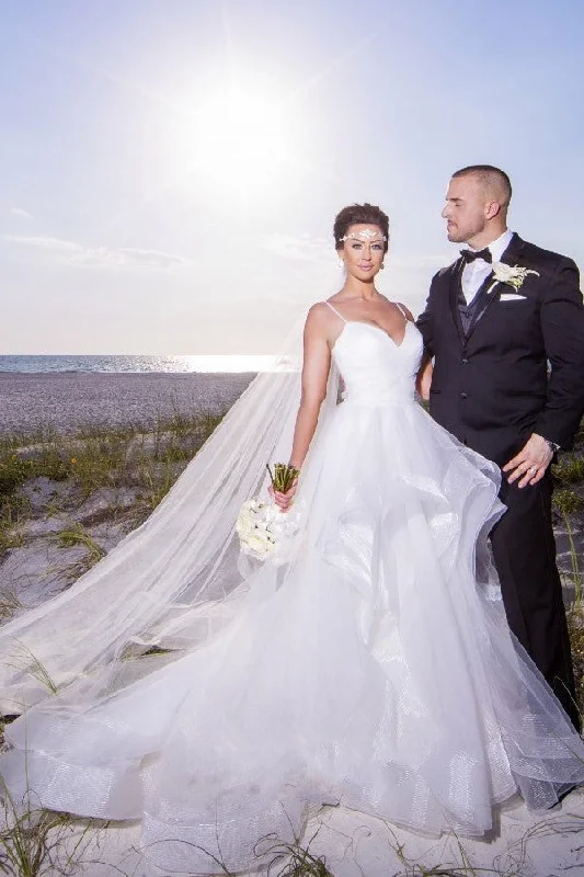 Refined Backless Bridal Dresses Wedding Tulle Horsehair Skirt