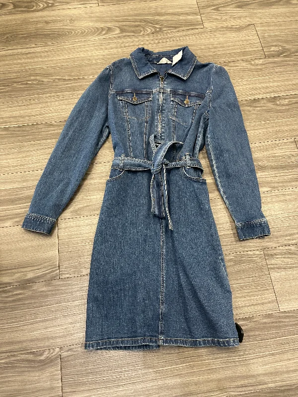 Dress Casual Midi By Clothes Mentor In Blue, Size: 10