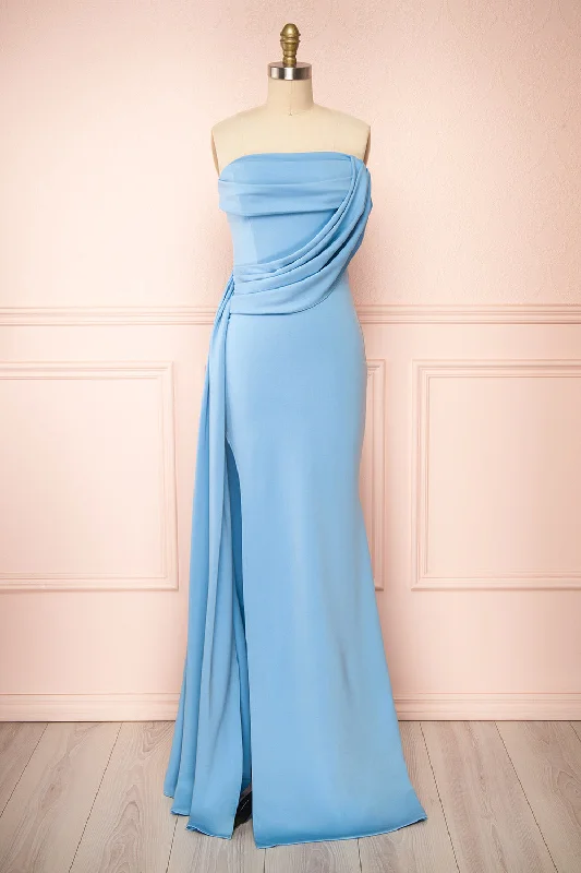 Kele Blue | Sleeveless Cowl Neck Mermaid Dress