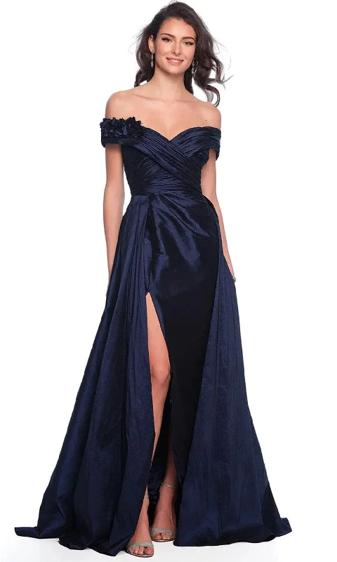 Dave & Johnny 11747 - Crisscross Bodice Sweetheart Evening Dress Turtleneck Neckline Stylish