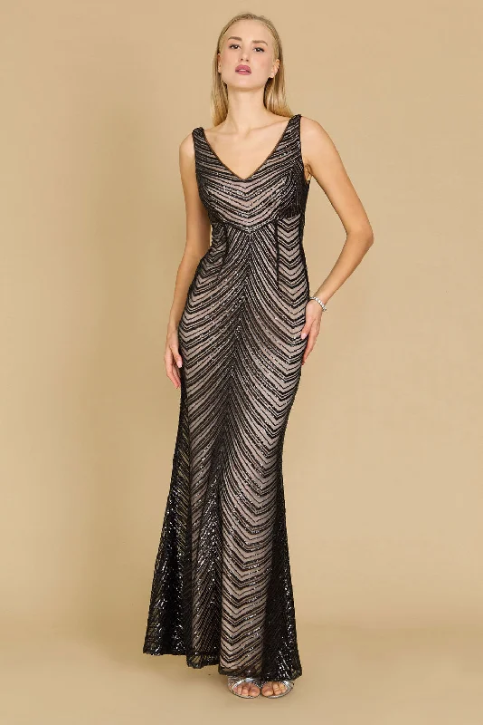 Dylan & Davids Long Formal Fitted Black Tie Evening Dress Boatneck Modish Everyday