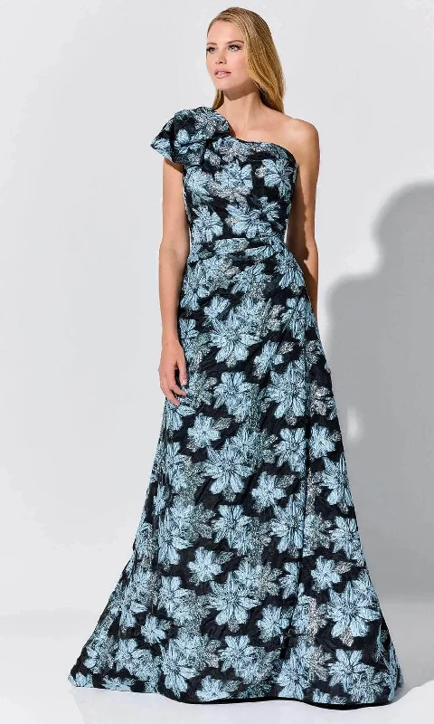 Ivonne D ID326 - Floral One Shoulder Evening Dress Tunics Modern contemporary