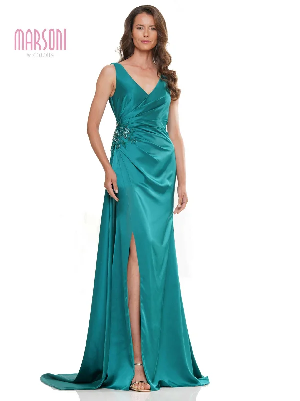 Marsoni MV1246 Long Beaded Formal Evening Dress Tunics Long Elegant