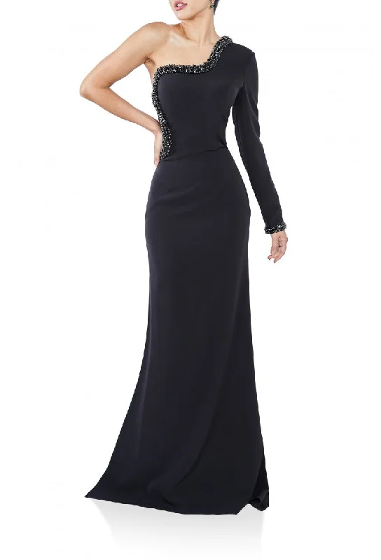 Terani Couture 242E3134 Long Formal Fitted Evening Dress Glittery Long Formal