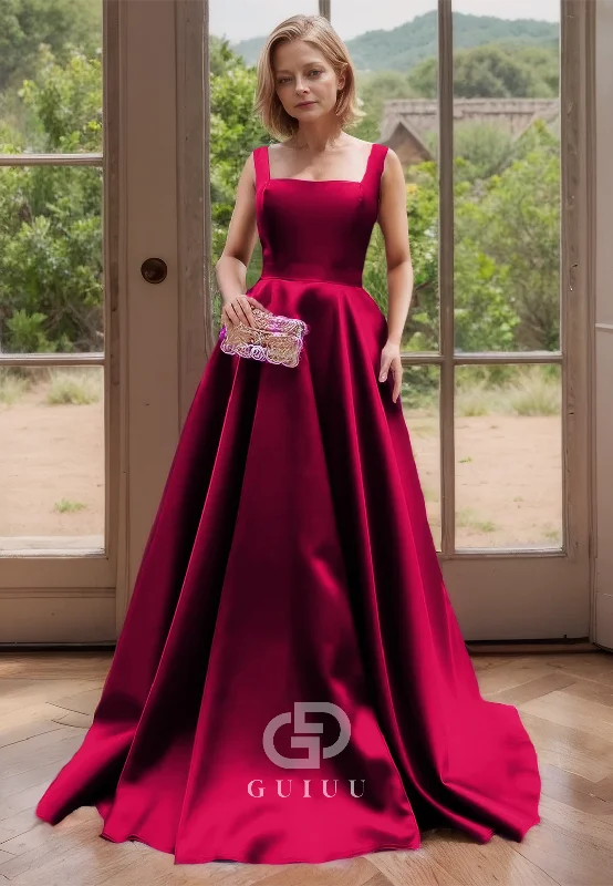 A-Line Fuchsia Square Mother of Bride Dress Draped Evening Dress with Bowknot Tunics Fall fleece A-Line Fuchsia Square Mother of Bride Dress Draped Evening Dress with Bowknot Tunics Fall fleece