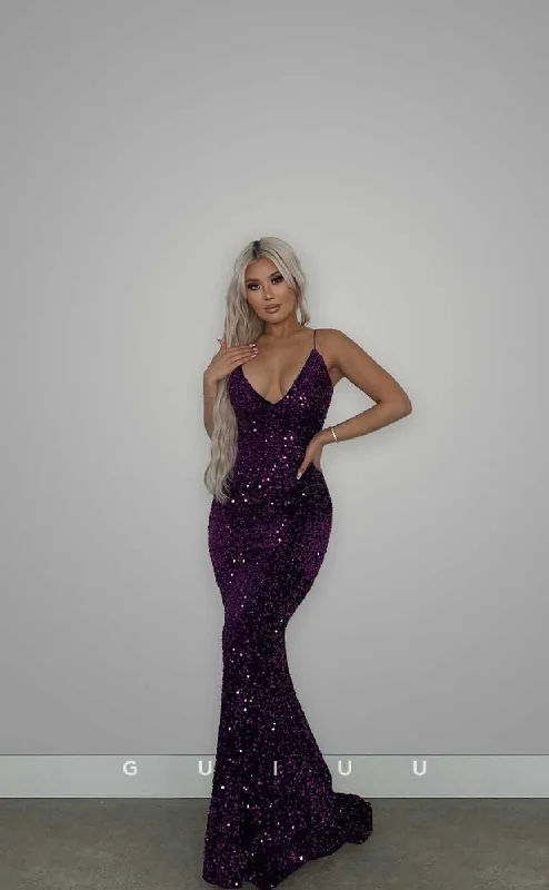 G4427 - Glamorous Mermaid V Neck Spaghetti Straps Fully Sequined Open Back Long Prom Party Dress for Black Women Slay Tunics Spring floral G4427 - Glamorous Mermaid V Neck Spaghetti Straps Fully Sequined Open Back Long Prom Party Dress for Black Women Slay Tunics Spring floral
