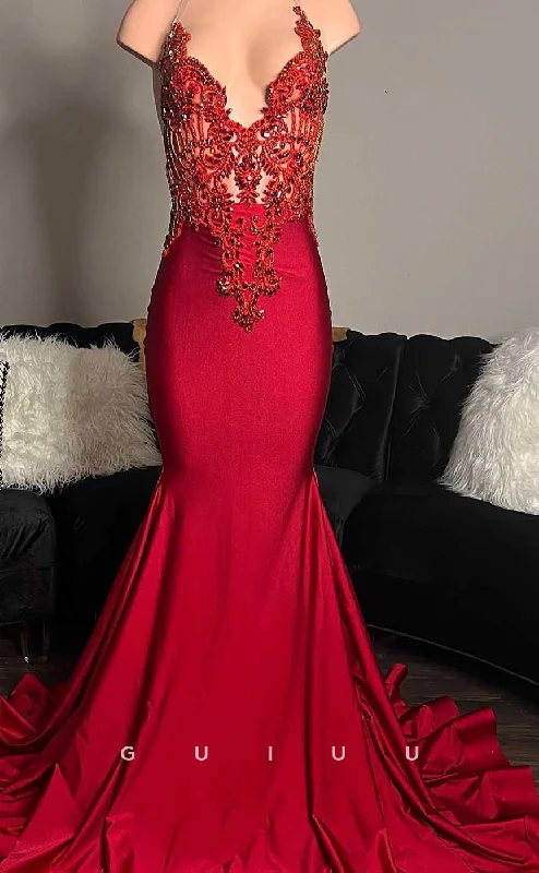 G4577 - Classic & Timeless V Neck Appliques Beaded Stain Red Prom Evening Dress with Slit Tunics Formal black G4577 - Classic & Timeless V Neck Appliques Beaded Stain Red Prom Evening Dress with Slit Tunics Formal black
