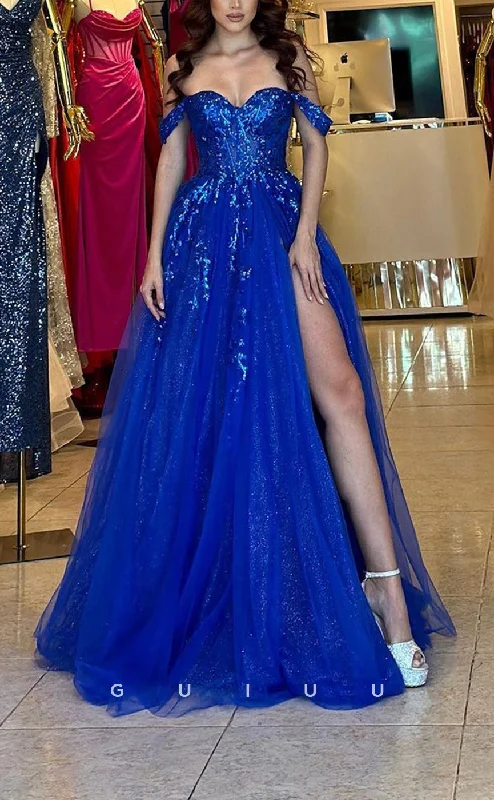 G2542 - Elegant & Luxurious A-Line Off-Shoulder Sequins Long Prom Evening Dresses Tunics Plaid country G2542 - Elegant & Luxurious A-Line Off-Shoulder Sequins Long Prom Evening Dresses Tunics Plaid country