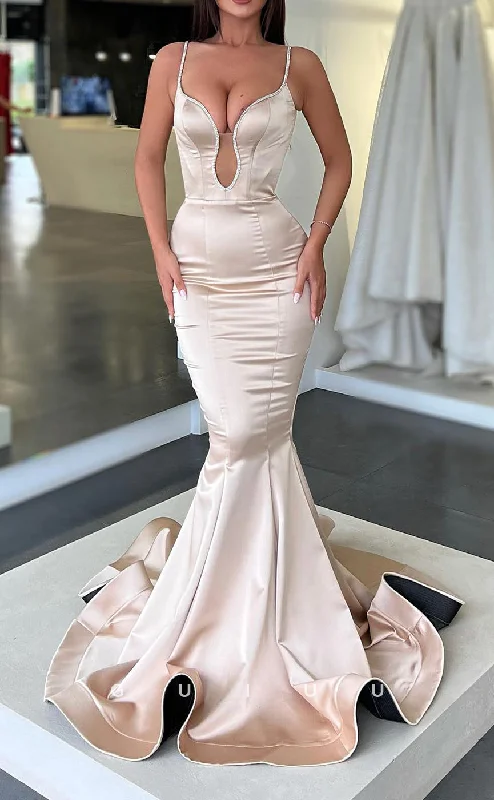 G2650 - Sexy & Fitted Memaid Spaghetti Straps Long Prom Evening Party Dress Tunics stripes playful G2650 - Sexy & Fitted Memaid Spaghetti Straps Long Prom Evening Party Dress Tunics stripes playful