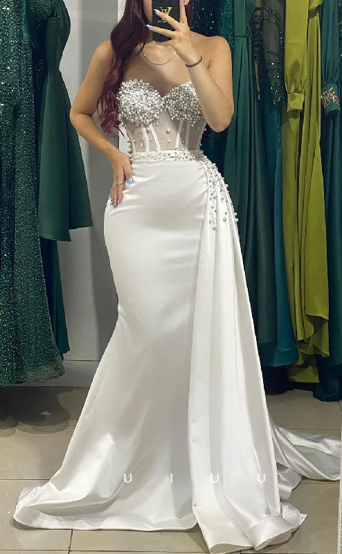 G2716 - Classic & Timeless Sweetheart Beaded Strapless Sheer Long Porm Evening Dress Tunics Velvet soft G2716 - Classic & Timeless Sweetheart Beaded Strapless Sheer Long Porm Evening Dress Tunics Velvet soft