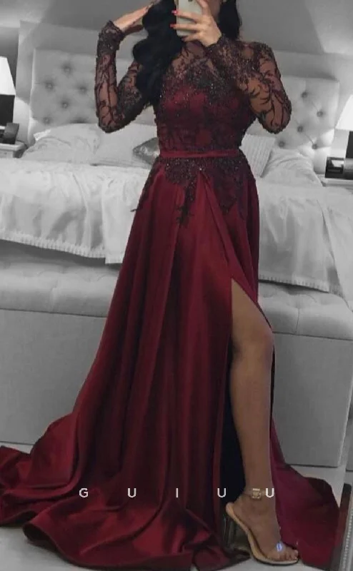 G2763 - Classic & Timeless A-Line Sheer Sequins Beaded Long Prom Evening Dress Tunics Sale discount G2763 - Classic & Timeless A-Line Sheer Sequins Beaded Long Prom Evening Dress Tunics Sale discount