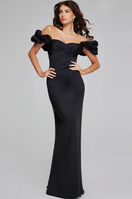 Jovani 41084 Long Mermaid Formal Evening Dress Square Neckline Feminine