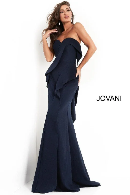 Jovani 4466 Long Formal Strapless Evening Dress Sale High-Low Hemline Casual