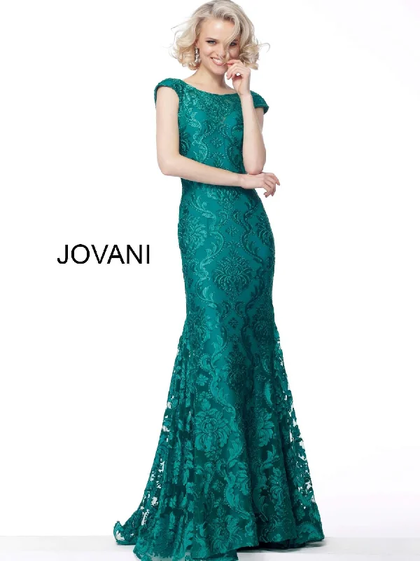 Jovani 68443 Long Formal Beaded Lace Evening Dress Sequined Elegant Party