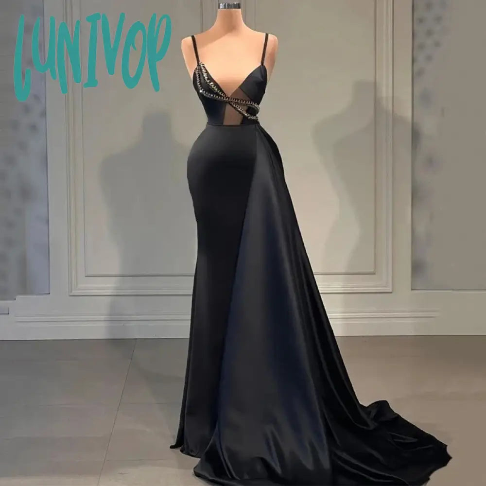 Lunivop Elegant Spaghetti Straps Evening Dresses Floor-Length Sexy Mermaid Beading Evening Gown Custom Prom Gowns with Sweep Court 2024 Tunics Short Trendy Lunivop Elegant Spaghetti Straps Evening Dresses Floor-Length Sexy Mermaid Beading Evening Gown Custom Prom Gowns with Sweep Court 2024 Tunics Short Trendy