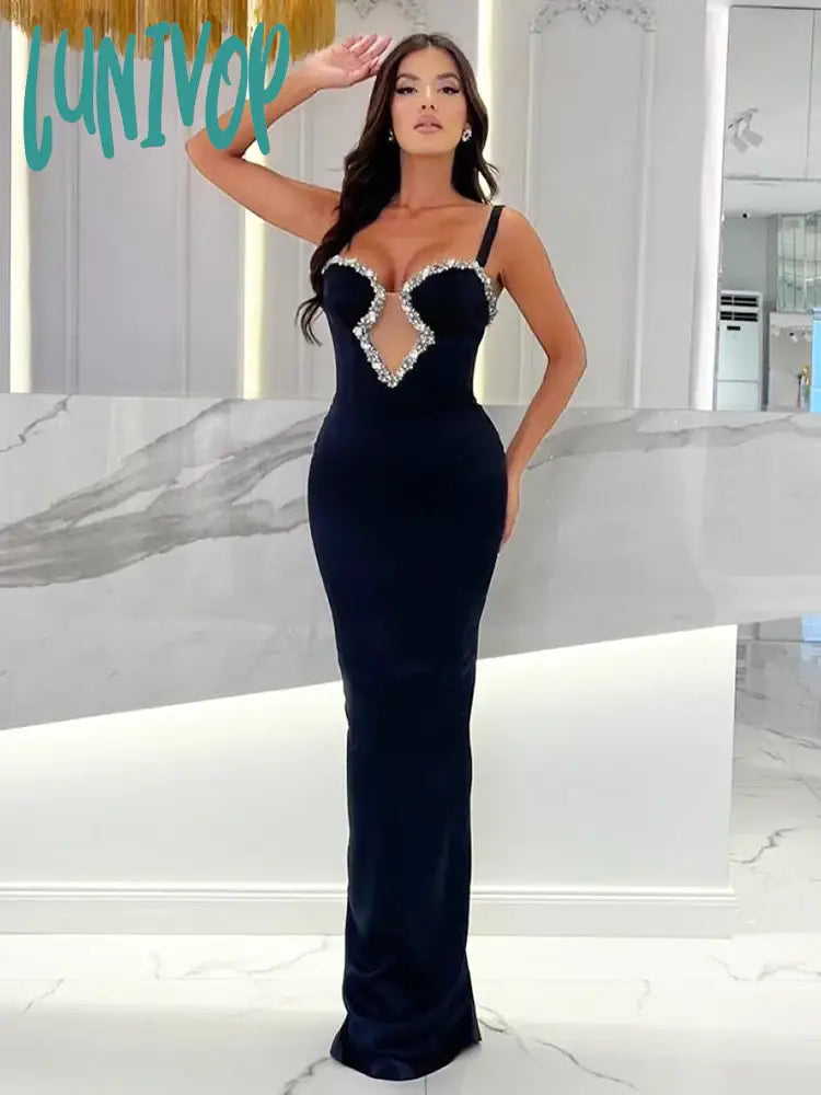 Lunivop New Fashion Sexy V-Neck Crystal Diamond Evening Dress Tight Long Bandage Dress Elegant Evening Party Club Dresses Vestido Robes High-Low Hemline Casual Lunivop New Fashion Sexy V-Neck Crystal Diamond Evening Dress Tight Long Bandage Dress Elegant Evening Party Club Dresses Vestido Robes High-Low Hemline Casual
