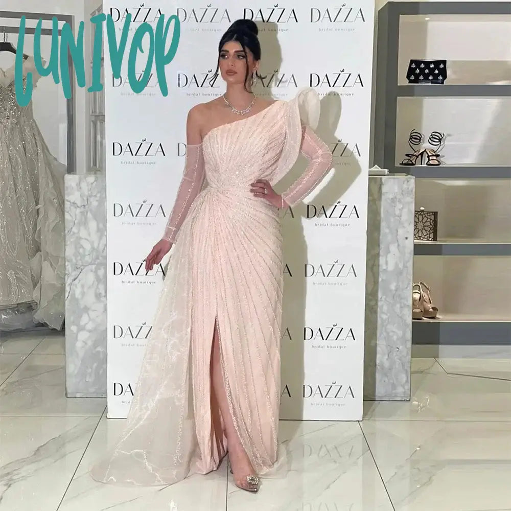 Lunivop One Shoulder Luxury Beading Sequined Evening Dresses 2024 Sexy Floor-Length Mermaid Evening Gown Arab robes de soirée for Women Halter Neckline Beach Lunivop One Shoulder Luxury Beading Sequined Evening Dresses 2024 Sexy Floor-Length Mermaid Evening Gown Arab robes de soirée for Women Halter Neckline Beach