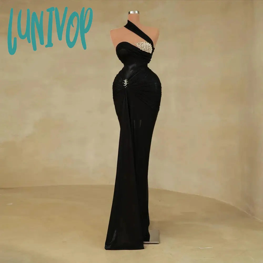 Lunivop Strapless Sparking Crystal Evening Dresses Sexy Mermaid Floor-Length Prom Gowns Satin Pleated Dubai Arab 2024 for Women Tunics Luxurious high-end Lunivop Strapless Sparking Crystal Evening Dresses Sexy Mermaid Floor-Length Prom Gowns Satin Pleated Dubai Arab 2024 for Women Tunics Luxurious high-end