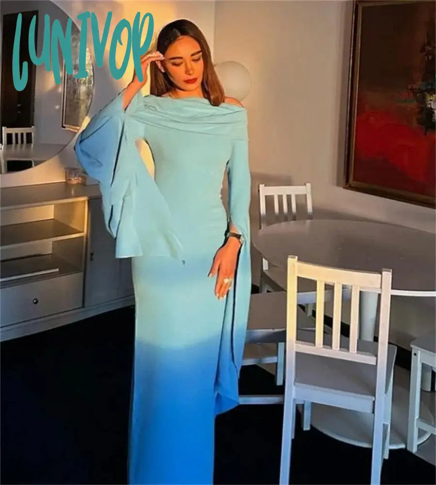 Lunivop uched Bateau Neck 2024 Evening Dresses Sexy Mermaid Floor-Length Party Gown for Women Long Batwing Sleeve Dubai Arab Tunics Sale discount Lunivop uched Bateau Neck 2024 Evening Dresses Sexy Mermaid Floor-Length Party Gown for Women Long Batwing Sleeve Dubai Arab Tunics Sale discount