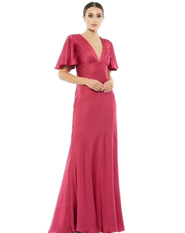 Mac Duggal 55402 Long Formal Satin Evening Dress Tunics Corduroy durable