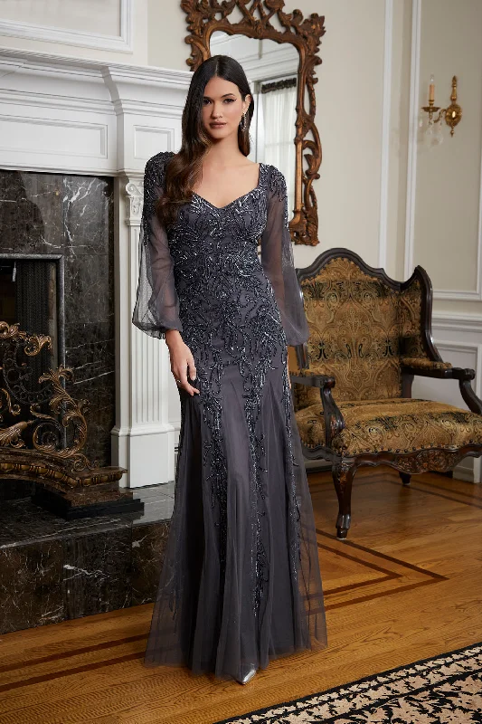 MGNY Madeline Gardner New York 72820 Long Sleeve Formal Evening Dress Tunics Chic elegant