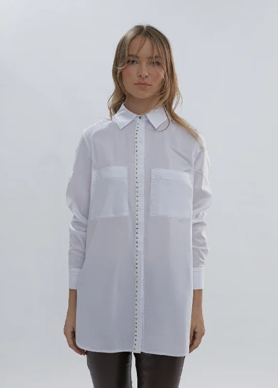 Studded shirt Print Jacquard Patchwork Print Jacquard Patchwork