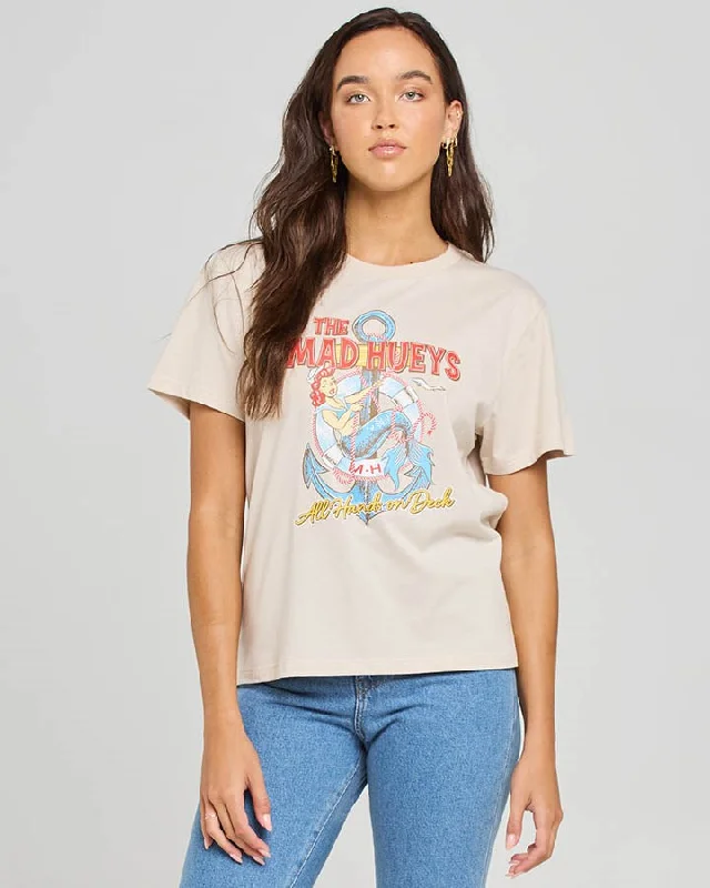 The Mad Hueys All Hands On Deck Womens Tee Spandex Blend Rayon Blend Denim Blend Spandex Blend Rayon Blend Denim Blend