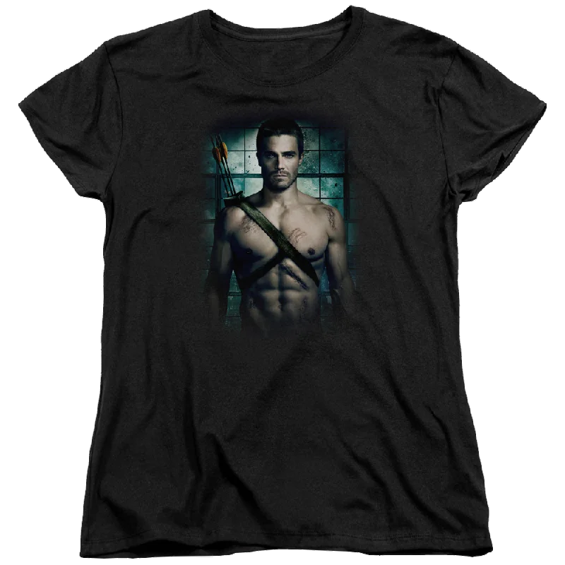 Arrow Shirtless - Women's T-Shirt Sequined Glittery Shiny Sequined Glittery Shiny