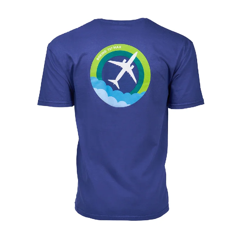 Boeing 737 MAX Skyward Unisex T-Shirt Collared T-Shirt Boat Neck A-Line Collared T-Shirt Boat Neck A-Line