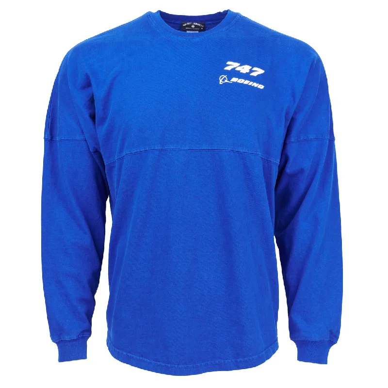 Boeing 747 Spirit Unisex Long Sleeve T-Shirt Jersey Collared Crew Neck Turtle Neck Collared Crew Neck Turtle Neck