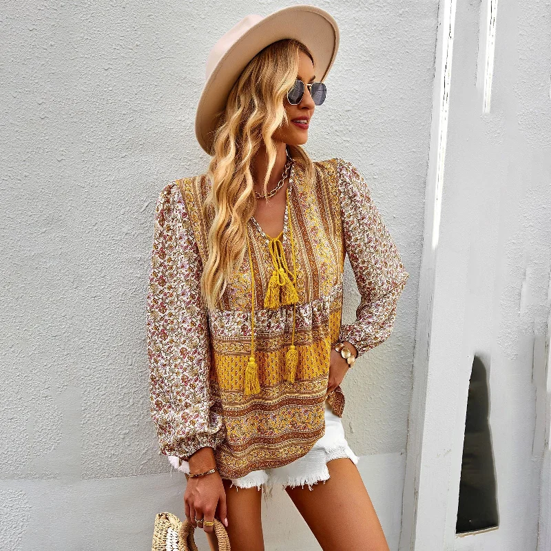 New Bohemian Chic Shirt for Spring and Autumn Iron Safe Non-Iron Wrinkle Free Iron Safe Non-Iron Wrinkle Free New Bohemian Chic Shirt for Spring and Autumn Iron Safe Non-Iron Wrinkle Free Iron Safe Non-Iron Wrinkle Free