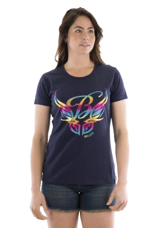 Bullzye Ladies Wings Short Sleeve Tee - Navy - B2S2503211 Elegant Classic Vintage Elegant Classic Vintage Bullzye Ladies Wings Short Sleeve Tee - Navy - B2S2503211 Elegant Classic Vintage Elegant Classic Vintage