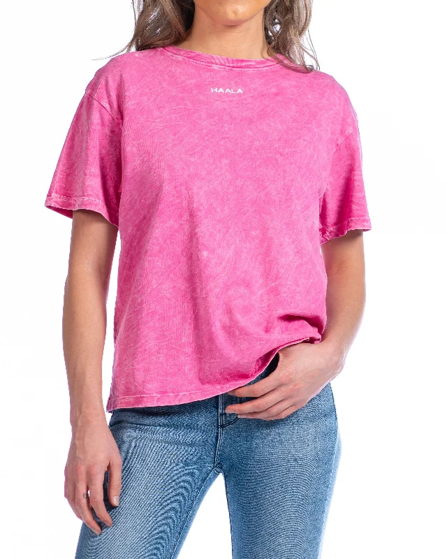 Relaxed Crew T-shirt : Frosted Fuchsia Real Fur Shearling Chenille Real Fur Shearling Chenille Relaxed Crew T-shirt : Frosted Fuchsia Real Fur Shearling Chenille Real Fur Shearling Chenille