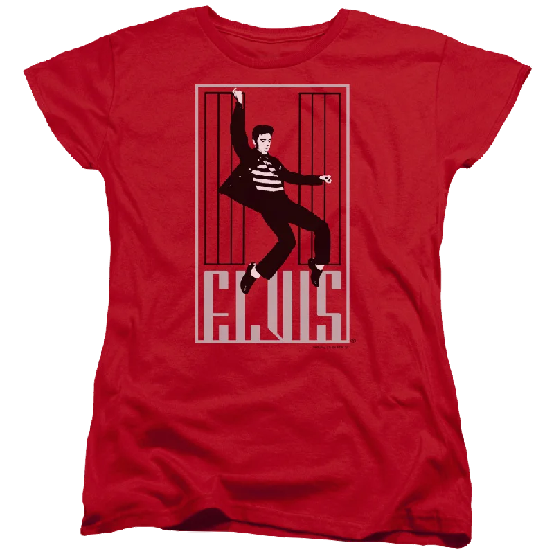 Elvis Presley One Jailhouse - Women's T-Shirt Mesh Blend Leather Blend Suede Blend Mesh Blend Leather Blend Suede Blend Elvis Presley One Jailhouse - Women's T-Shirt Mesh Blend Leather Blend Suede Blend Mesh Blend Leather Blend Suede Blend