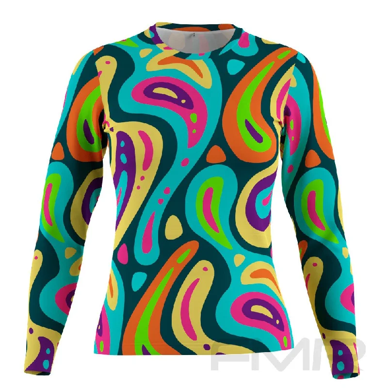 FMR Polychromatic Women's Long Sleeve T-Shirt Sequined Glittery Shiny Sequined Glittery Shiny FMR Polychromatic Women's Long Sleeve T-Shirt Sequined Glittery Shiny Sequined Glittery Shiny