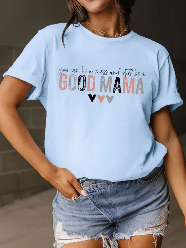 Good Mama Ladies T-Shirt Layered Multi-layer Single Layer Layered Multi-layer Single Layer