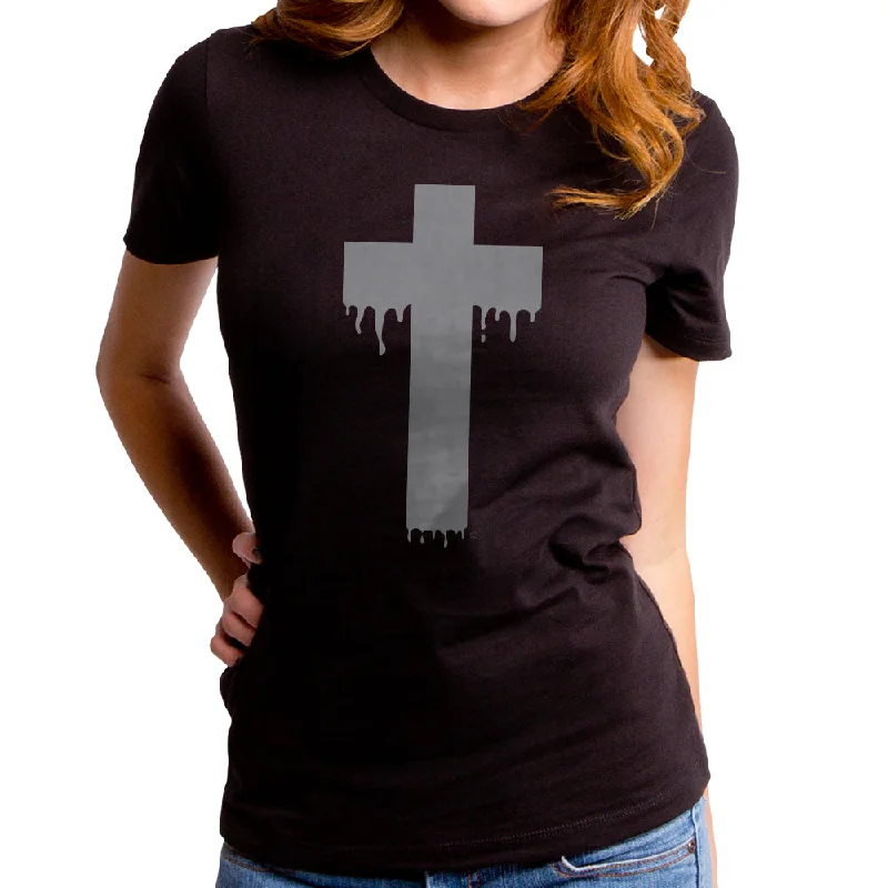 Drippy Cross Women's T-Shirt Collared Crew Neck Turtle Neck Collared Crew Neck Turtle Neck Drippy Cross Women's T-Shirt Collared Crew Neck Turtle Neck Collared Crew Neck Turtle Neck