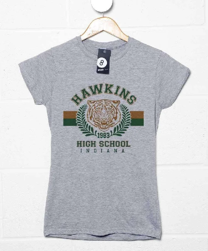 Hawkins High School T-Shirt for Women Solid Print Embellished Solid Print Embellished Hawkins High School T-Shirt for Women Solid Print Embellished Solid Print Embellished