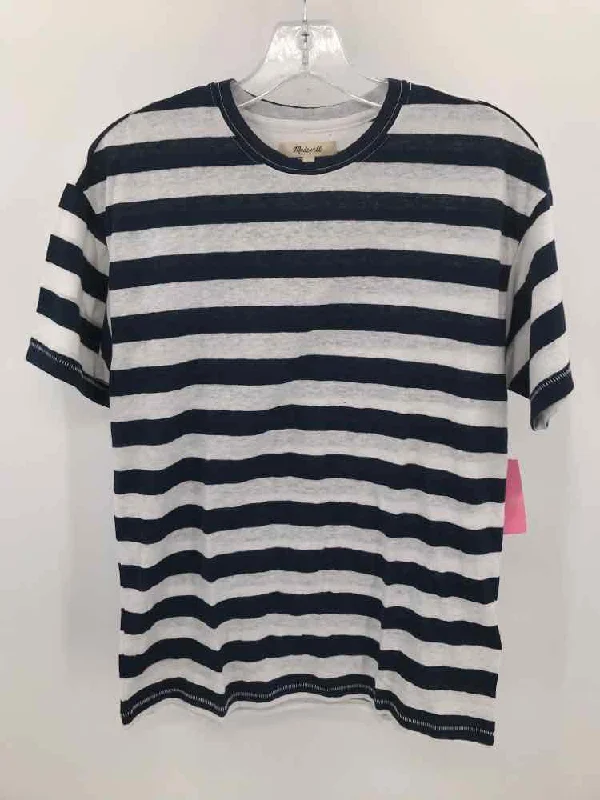 Pre-Owned Madewell Navy Size XS Stripe T-shirt Modern Contemporary Chic Modern Contemporary Chic